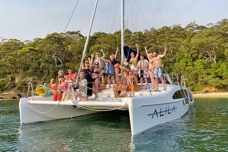 Alila catamaran interior — bucks party venue