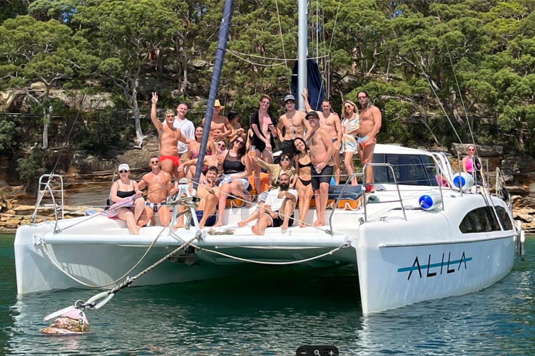 Alila catamaran on Sydney Harbour