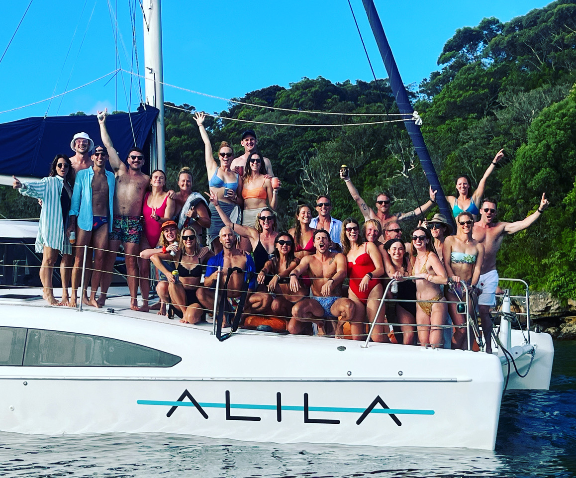 Alila catamaran on Sydney Harbour