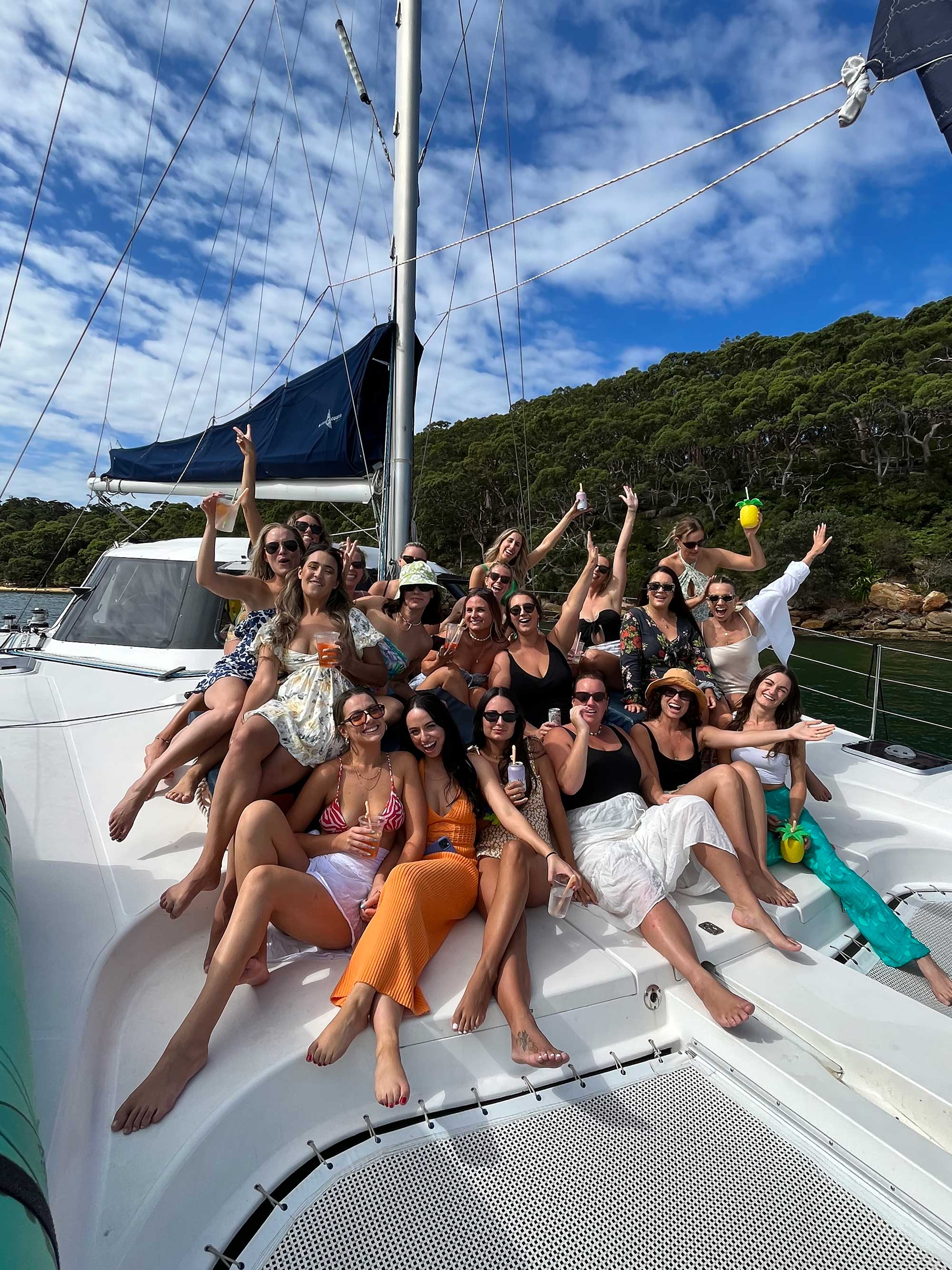 Alila catamaran cockpit and saloon — catamaran charter Sydney