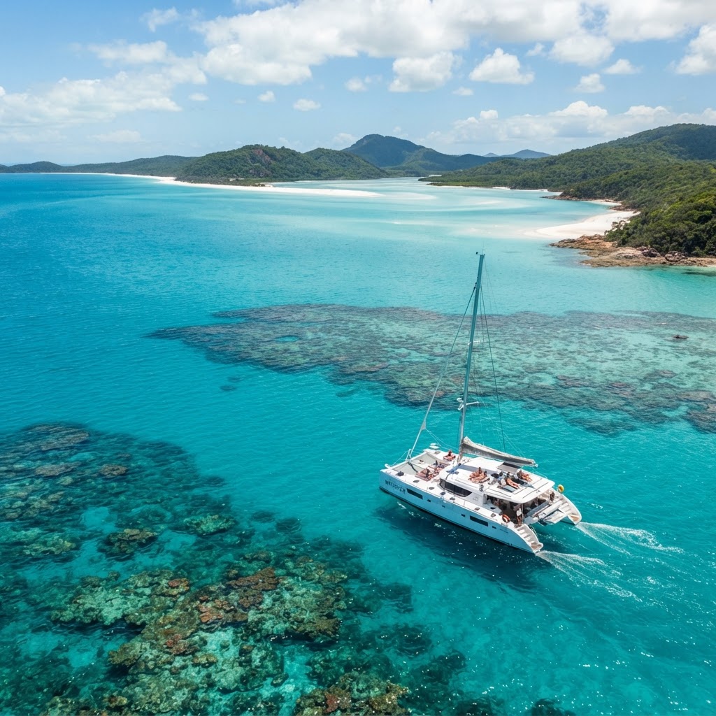 Whitsunday Islands private charter catamaran